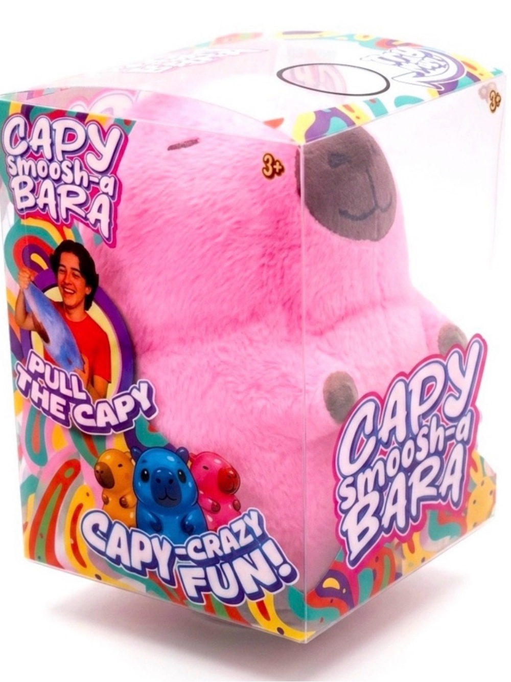 Capybara squishy RARE Capy Smoosh-a Bara Pink Sensory Fidget toy NEW Sealed
